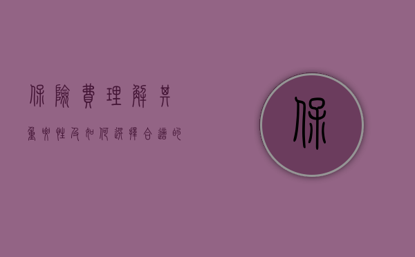 保险费，理解其重要性及如何选择合适的保险计划