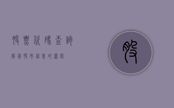 股票代码查询，解锁股市信息的钥匙
