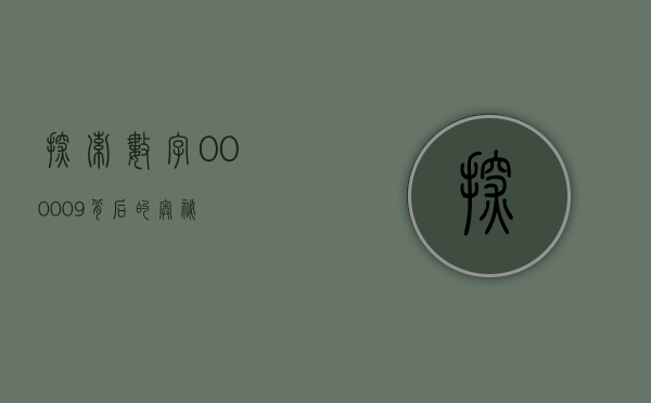 探索数字000009背后的奥秘