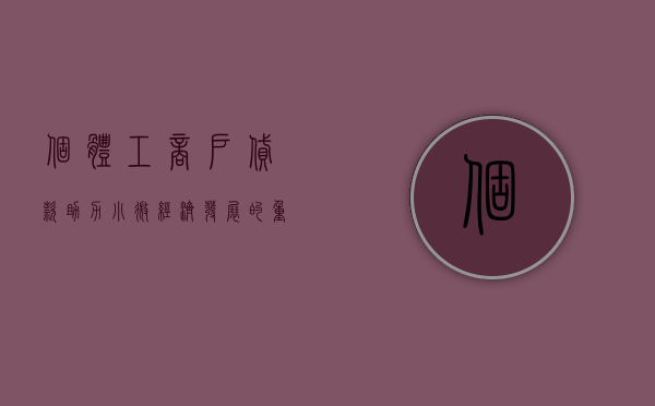 个体工商户贷款，助力小微经济发展的重要一环