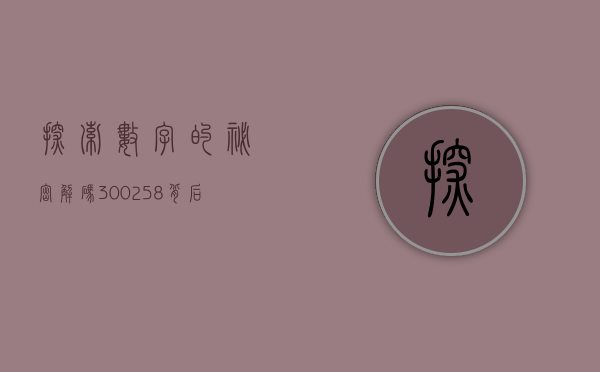 探索数字的秘密，解码300234