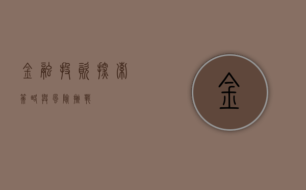 金融投资，探索、策略与风险挑战