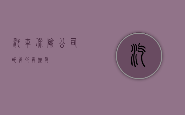 汽车保险公司的角色与挑战