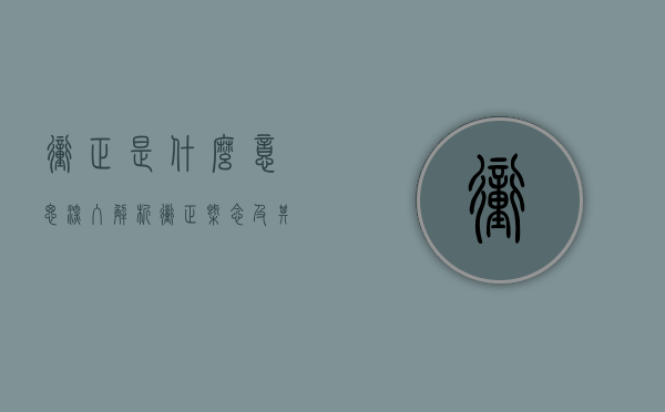 冲正是什么意思—深入解析冲正概念及其应用领域