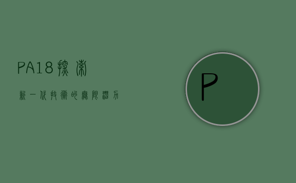 PA18，探索新一代技术的无限潜力