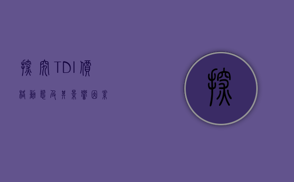 探究TDI价格动态及其影响因素