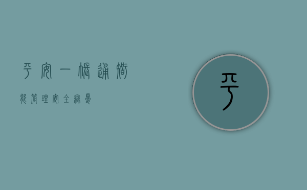 平安一帐通,智能管理,安全无忧