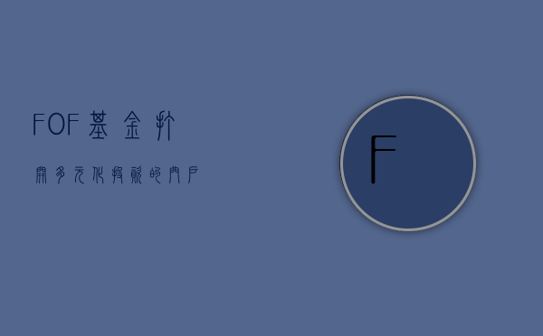 FOF基金，打开多元化投资的门户