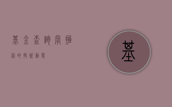 基金查询，掌握你的投资动态