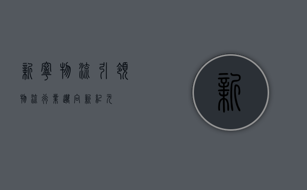新宁物流,引领物流行业迈向新纪元
