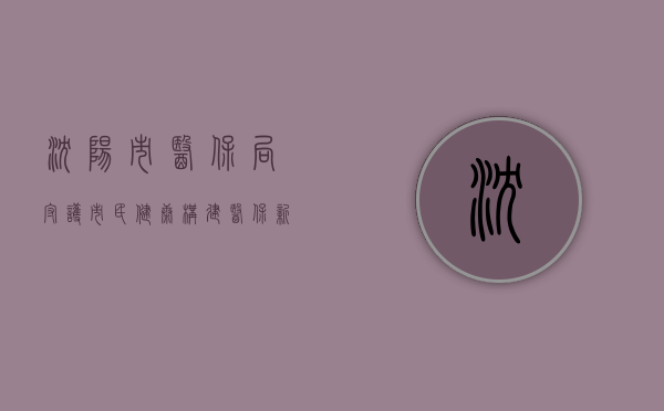 沈阳市医保局，守护市民健康，构建医保新篇章