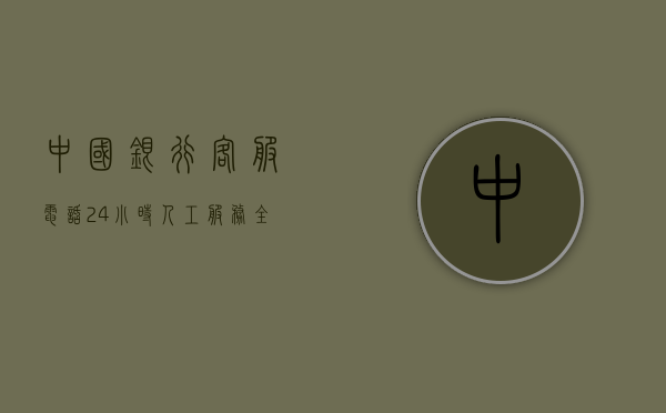 中国银行客服电话24小时人工服务，全天候服务体验与便捷性探讨