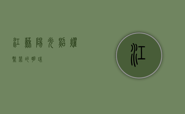 江苏阳光，照耀繁荣的明珠