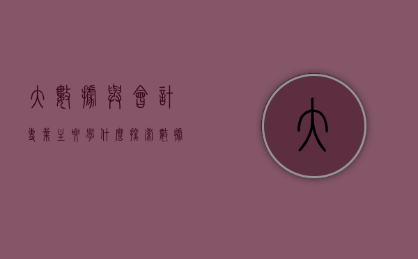 大数据与会计专业主要学什么，探索数据驱动下的会计新技能