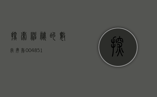探索神秘的数字序列，004851