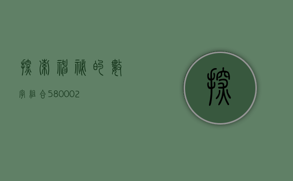 探索神秘的数字组合，580002