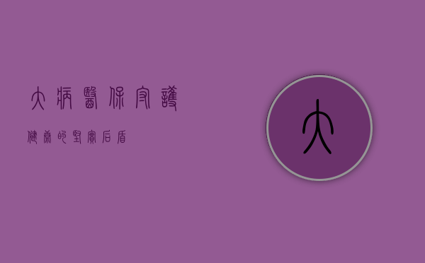 大病医保，守护健康的坚实后盾