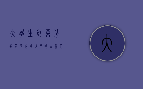 大学生创业贷款，开启成功之门的金钥匙