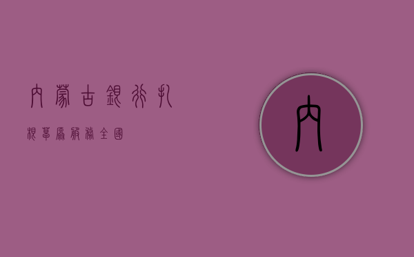 内蒙古银行，扎根草原，服务全国