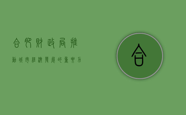 合肥财政局，推动城市经济发展的重要力量