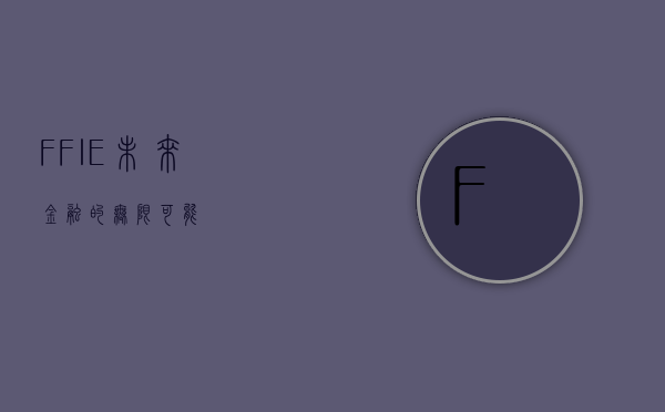 FFIE，未来金融的无限可能