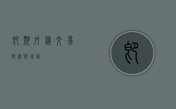 即期外汇交易，探索与理解