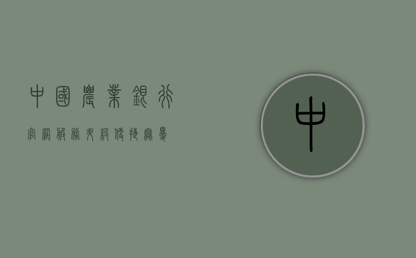 中国农业银行官网，服务升级，便捷无忧