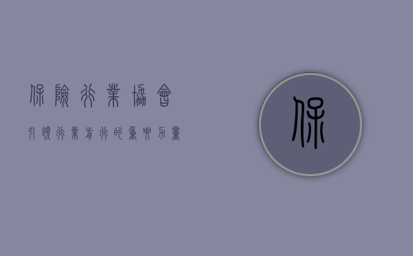 保险行业协会，引领行业前行的重要力量