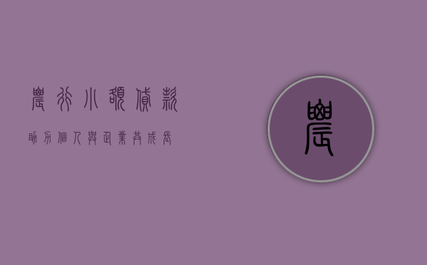 农行小额贷款，助力个人与企业共成长