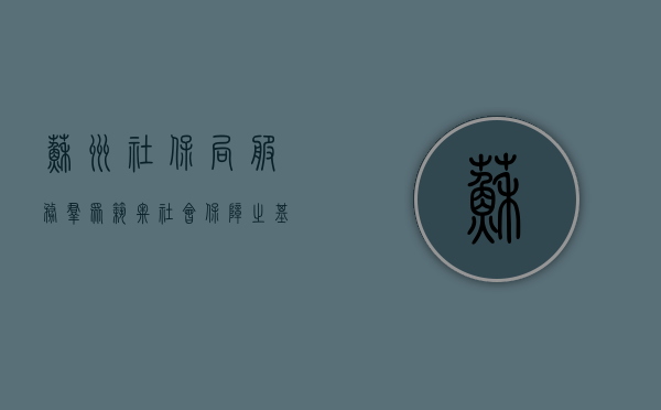 苏州社保局，服务群众，筑牢社会保障之基