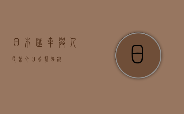 日本汇率与人民币今日走势分析