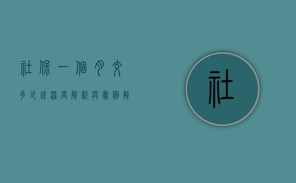 社保一个月交多少钱，深度解析与实例解读