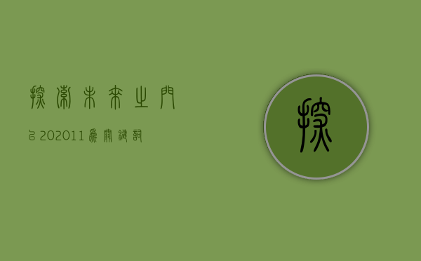 探索未来之门，以202011为关键词的展望