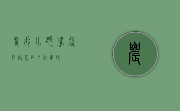农行小额贷款，开启您的金融之路