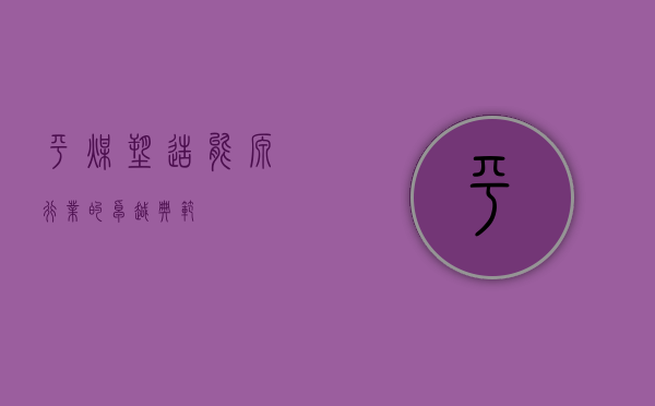 平煤,塑造能源行业的卓越典范