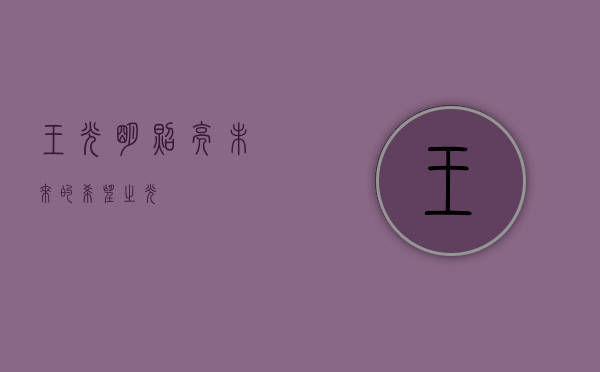 王光明，照亮未来的希望之光