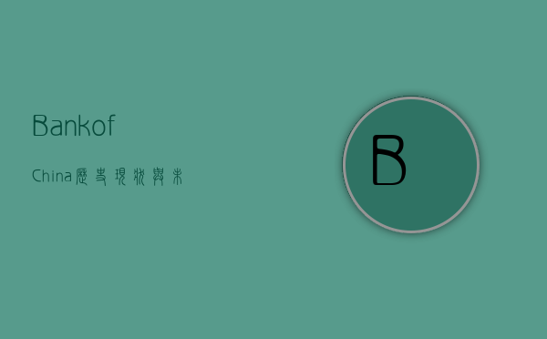 Bank of China，历史、现状与未来展望