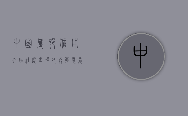 中国农村信用合作社，历史、现状与发展展望