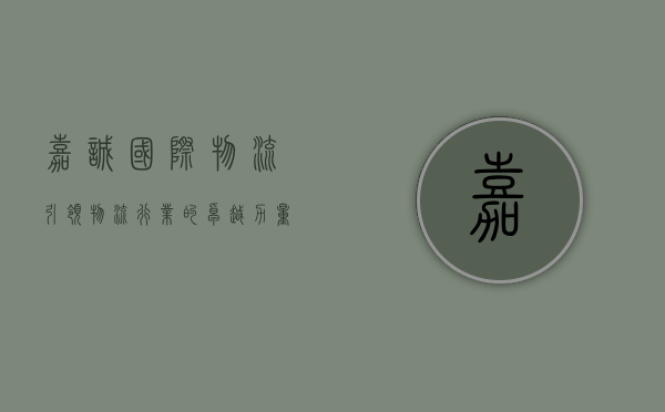 嘉诚国际物流，引领物流行业的卓越力量