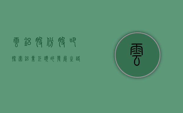 云铝股份股吧，探索铝业巨头的发展之路