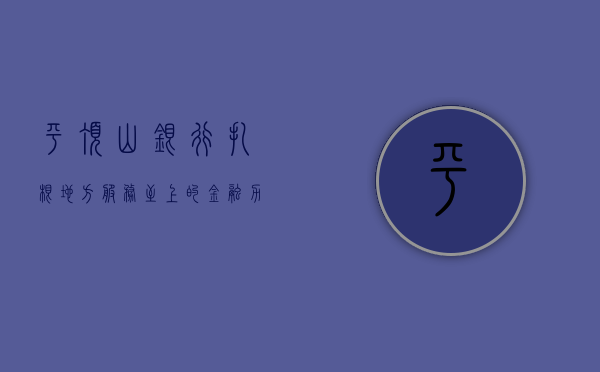 平顶山银行，扎根地方，服务至上的金融力量