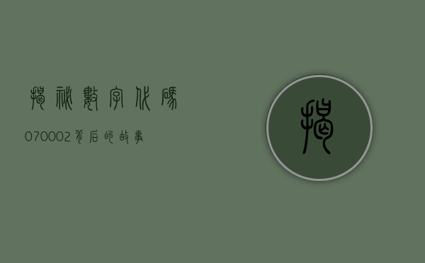 揭秘数字代码070002，背后的故事与意义