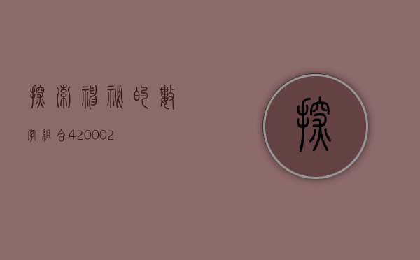 探索神秘的数字组合—420002