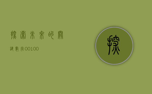 探索未来的关键数字，00100