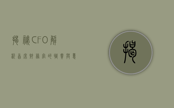 揭秘CFO，解析首席财务官的职责与意义