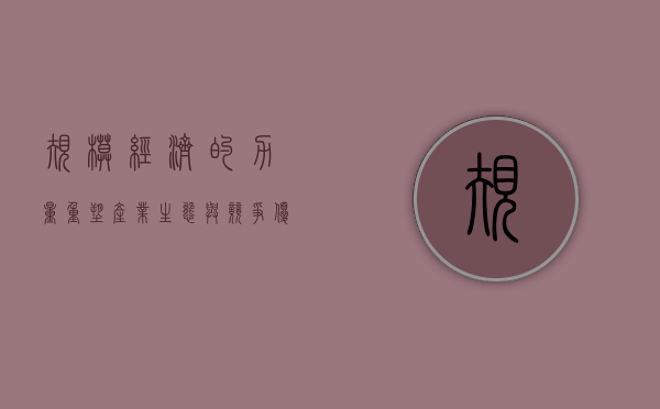 规模经济的力量，重塑产业生态与竞争优势