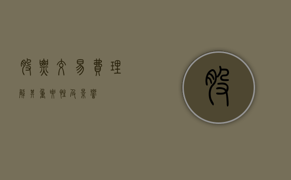 股票交易费，理解其重要性及影响