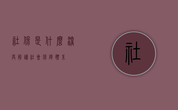 社保是什么，深度解读社会保障体系
