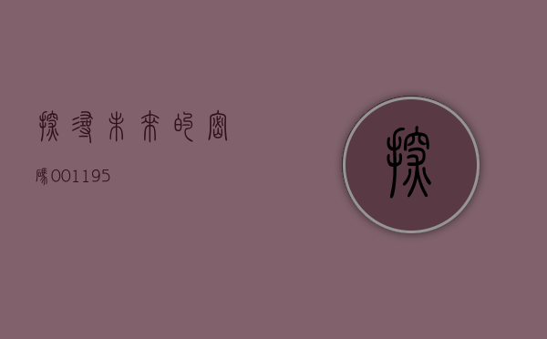 探寻未来的密码，001195