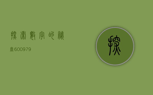 探索数字的秘密，600979